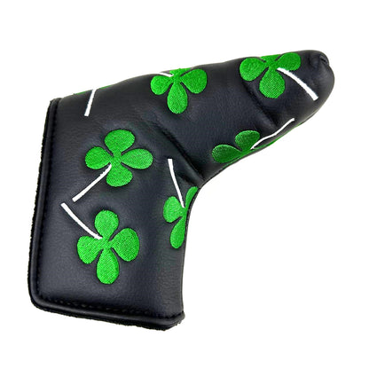 Golf Putter Headcover – Blade Putter Cover PU Leather-Shamrock Design