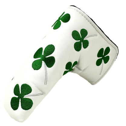 Golf Putter Headcover – Blade Putter Cover PU Leather-Shamrock Design