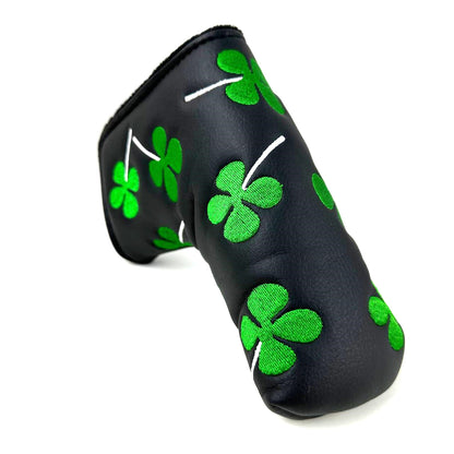 Golf Putter Headcover – Blade Putter Cover PU Leather-Shamrock Design