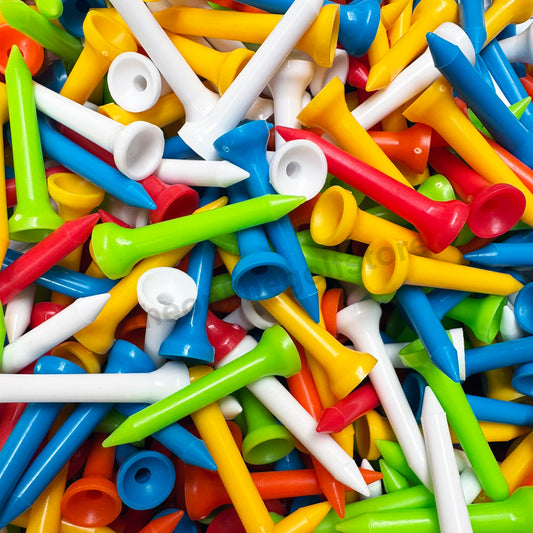 Small Golf Tees 42mm Durable Plastic Golf Tees Assorted Colours