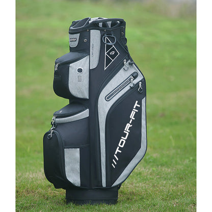 Tour-Fit Golf Cart Bag 14 Way Top Full Length Divider Black/Gray