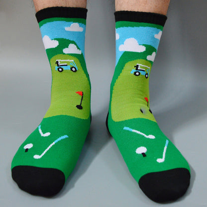 Men's Golf Socks Pack of 2 Pairs Funny Golf Socks Christmas Stocking Filler