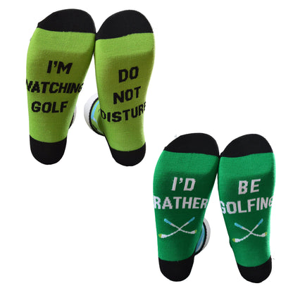 Men's Golf Socks Pack of 2 Pairs Funny Golf Socks Christmas Stocking Filler