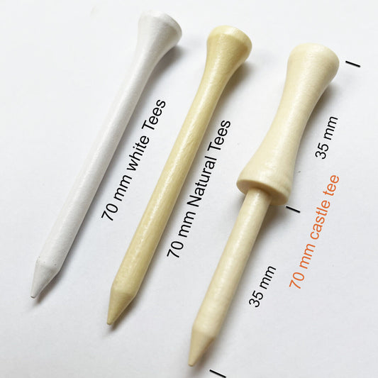 Golf Tees 70 mm 83 mm Wooden Tees Pack of 100 Quality White Natural Golf Tees