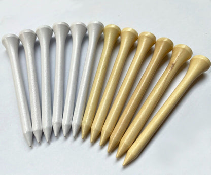 Golf Tees 70 mm 83 mm Wooden Tees Pack of 100 Quality White Natural Golf Tees